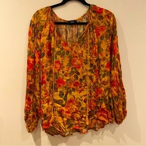 Vici Collection Fall Colorful Floral Blouse